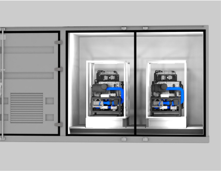 500m3/h 1MW pojemnikowy generator wodoru Elektrolizator wody do elektrowni ogniw paliwowych